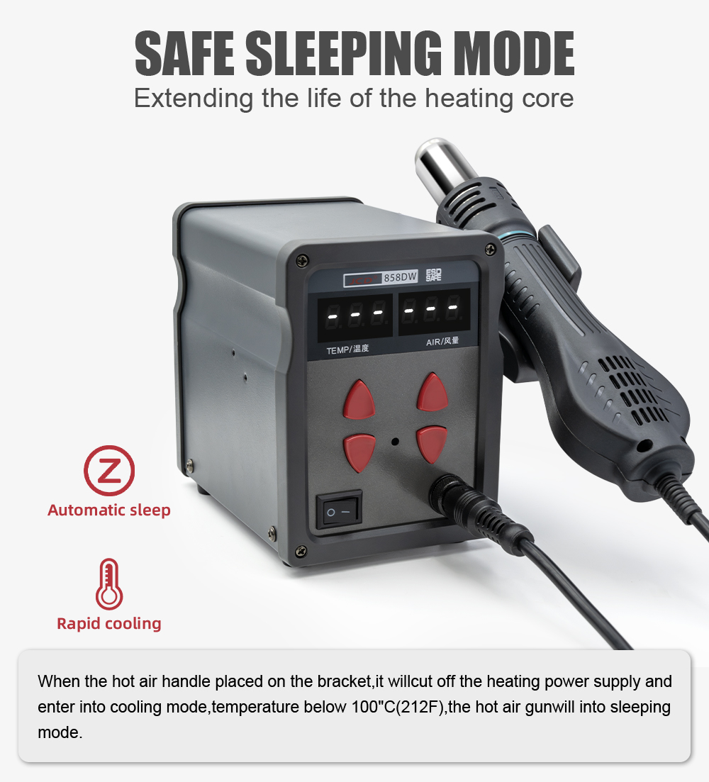 JCD 858DW Hot Air Gun 750W Dou - Hot Air Station 858 review and price