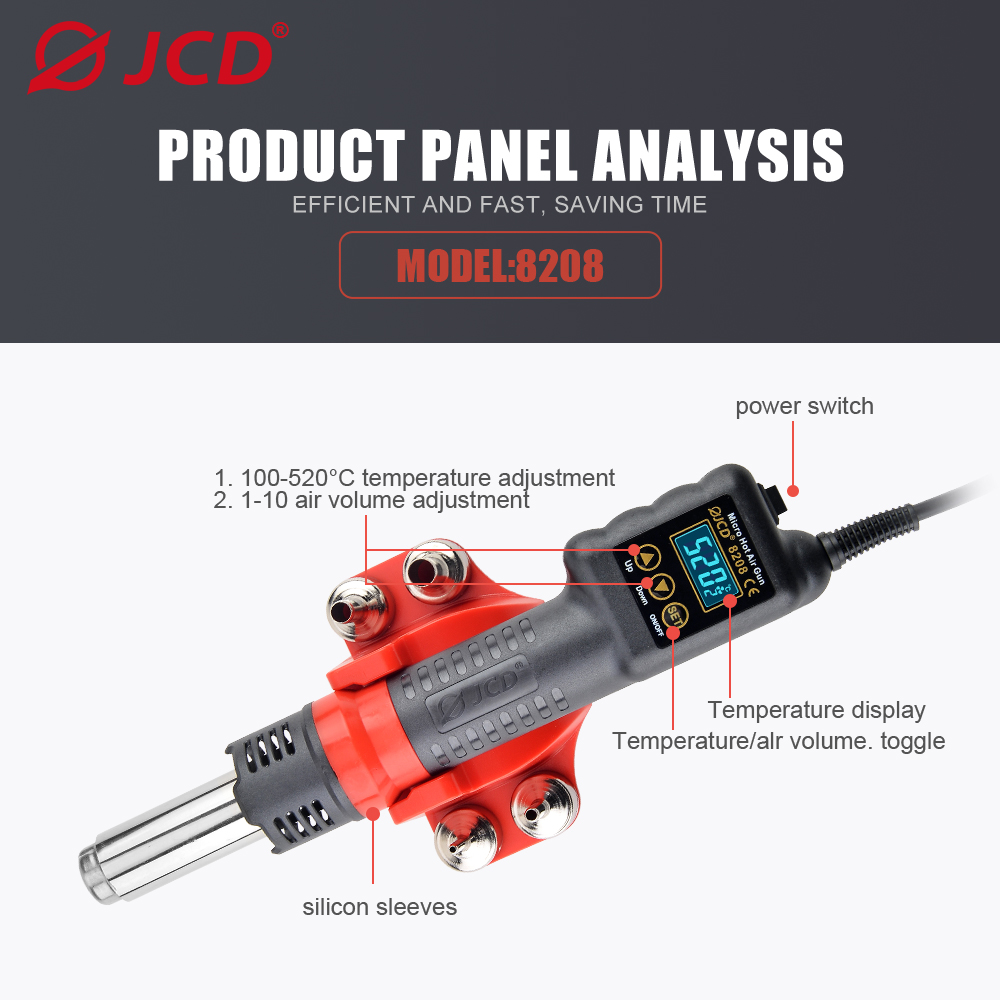JCD 750W Micro Heat Gun Rework - Hot Air Station 858 review and price